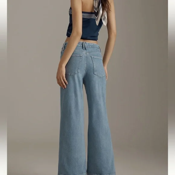 Good American Good Skate Soft-Tech High-Rise Crop Wide-Leg Jeans - Picture 4 of 8